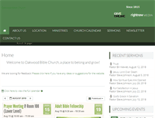 Tablet Screenshot of oakwoodbible.org